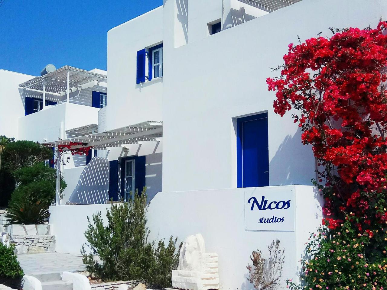 Nicos Studios & Apartments Logaras Bagian luar foto